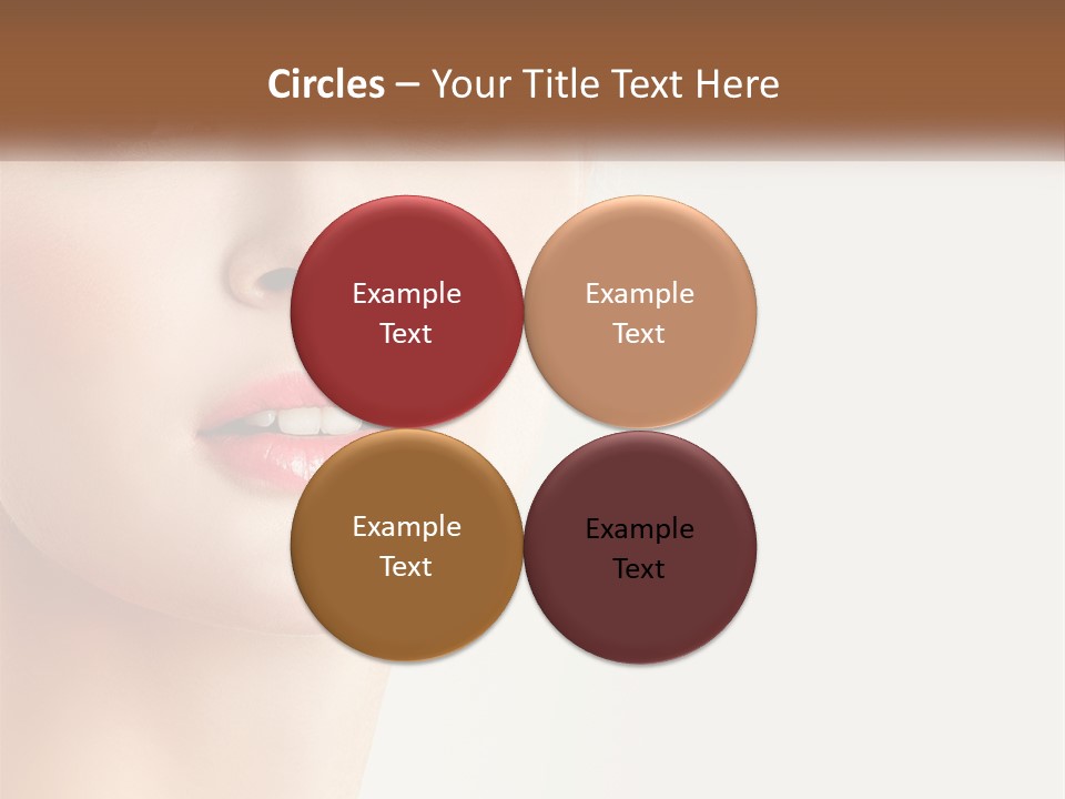 A Woman's Face Is Shown With A White Background PowerPoint Template