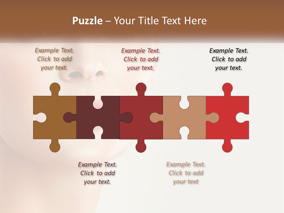 A Woman's Face Is Shown With A White Background PowerPoint Template