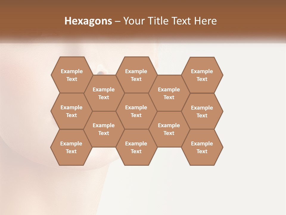 A Woman's Face Is Shown With A White Background PowerPoint Template