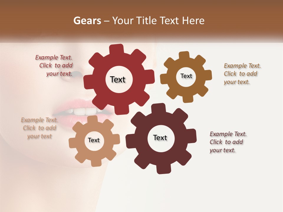 A Woman's Face Is Shown With A White Background PowerPoint Template