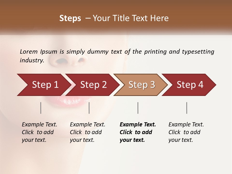 A Woman's Face Is Shown With A White Background PowerPoint Template
