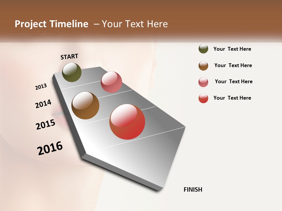 A Woman's Face Is Shown With A White Background PowerPoint Template