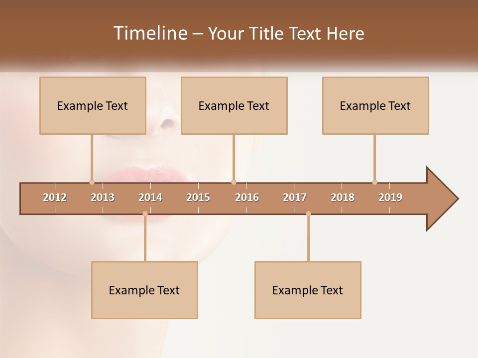 A Woman's Face Is Shown With A White Background PowerPoint Template