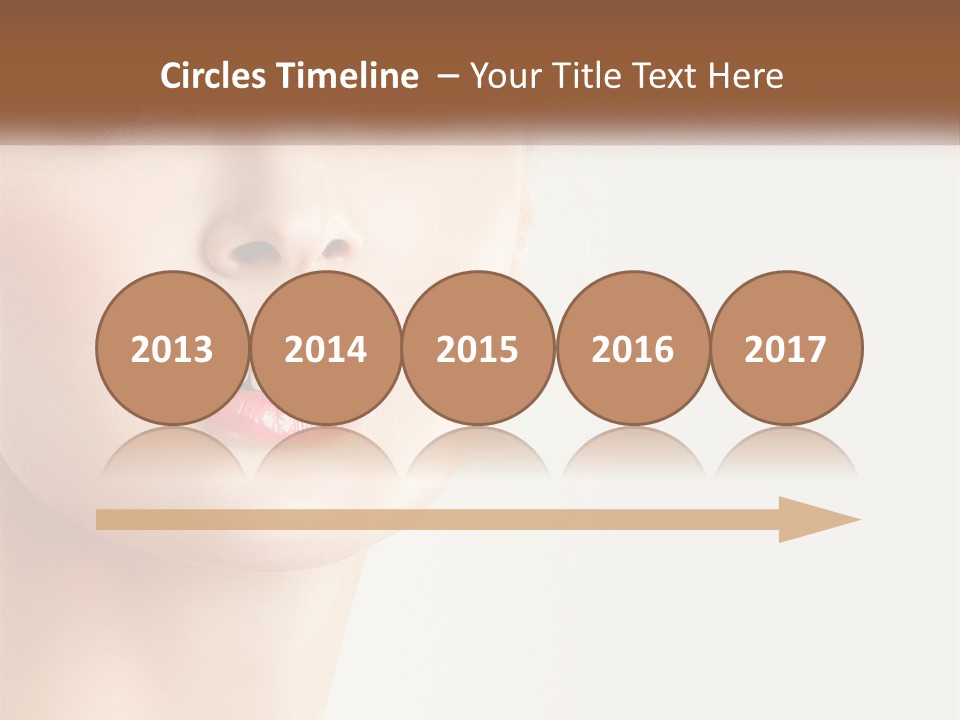 A Woman's Face Is Shown With A White Background PowerPoint Template