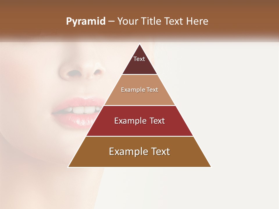 A Woman's Face Is Shown With A White Background PowerPoint Template