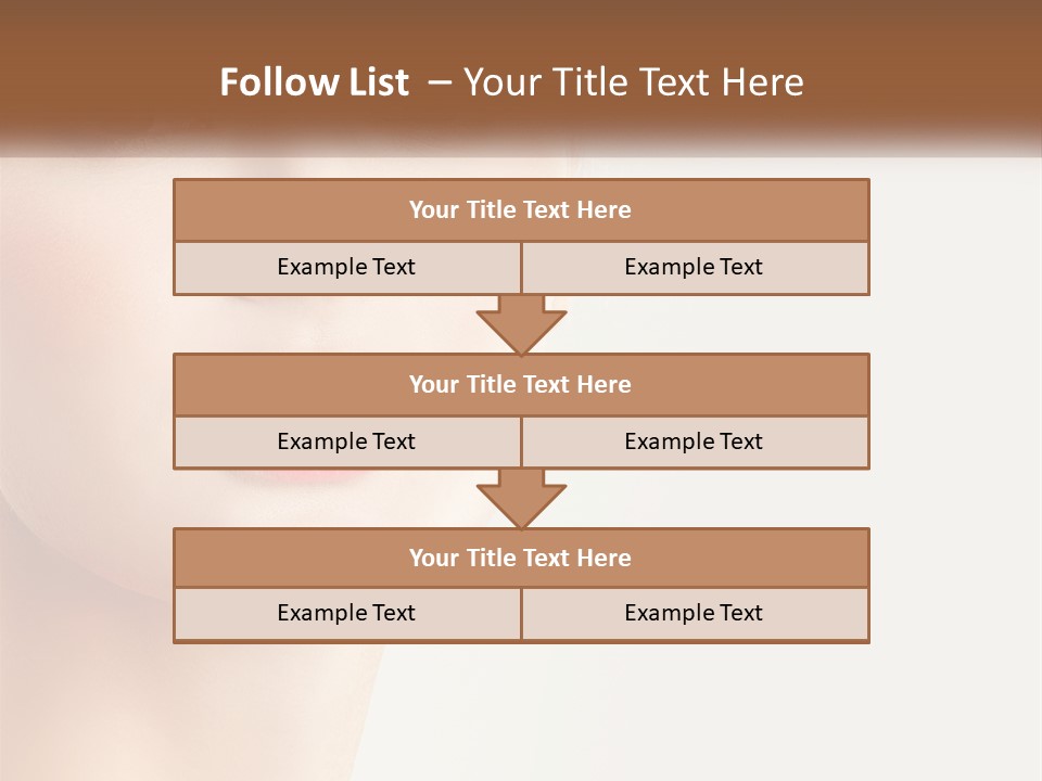 A Woman's Face Is Shown With A White Background PowerPoint Template