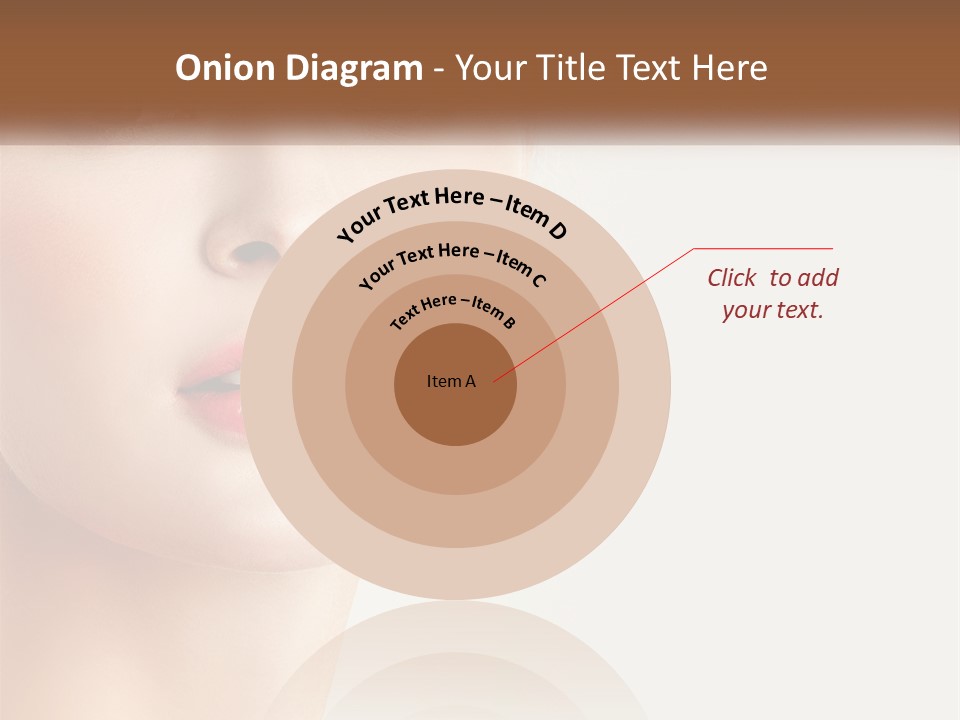 A Woman's Face Is Shown With A White Background PowerPoint Template