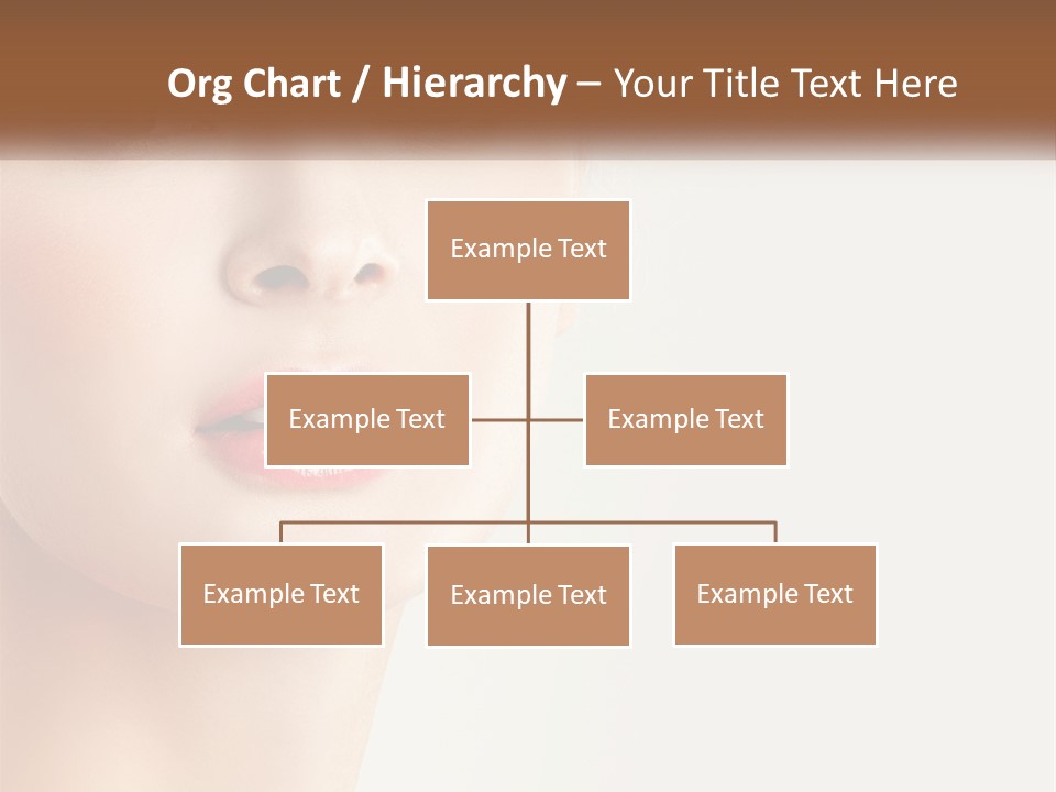 A Woman's Face Is Shown With A White Background PowerPoint Template