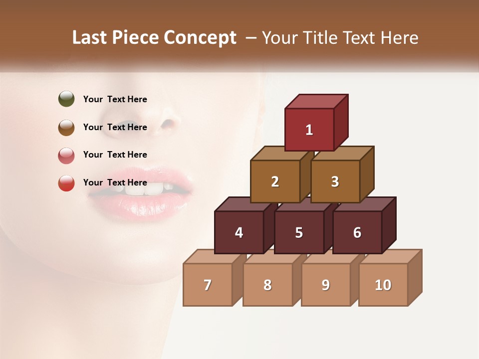 A Woman's Face Is Shown With A White Background PowerPoint Template