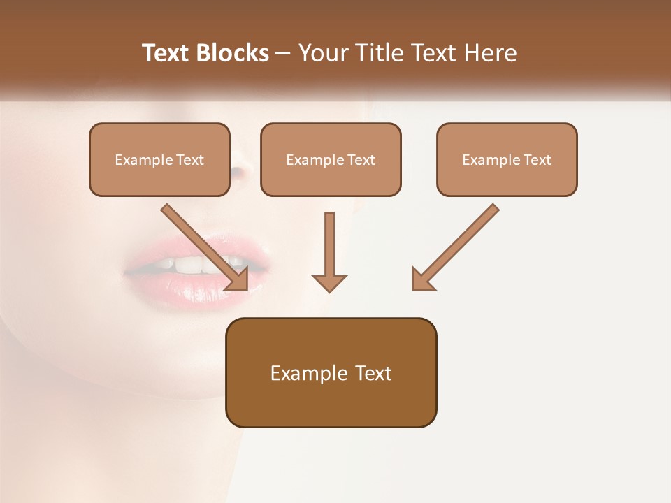 A Woman's Face Is Shown With A White Background PowerPoint Template