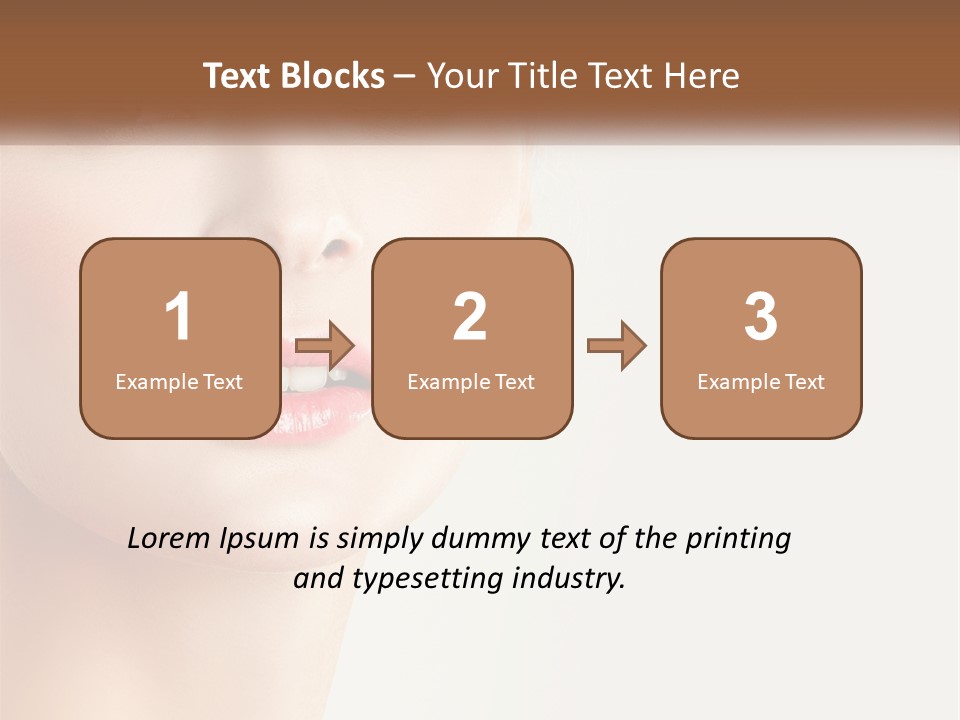A Woman's Face Is Shown With A White Background PowerPoint Template