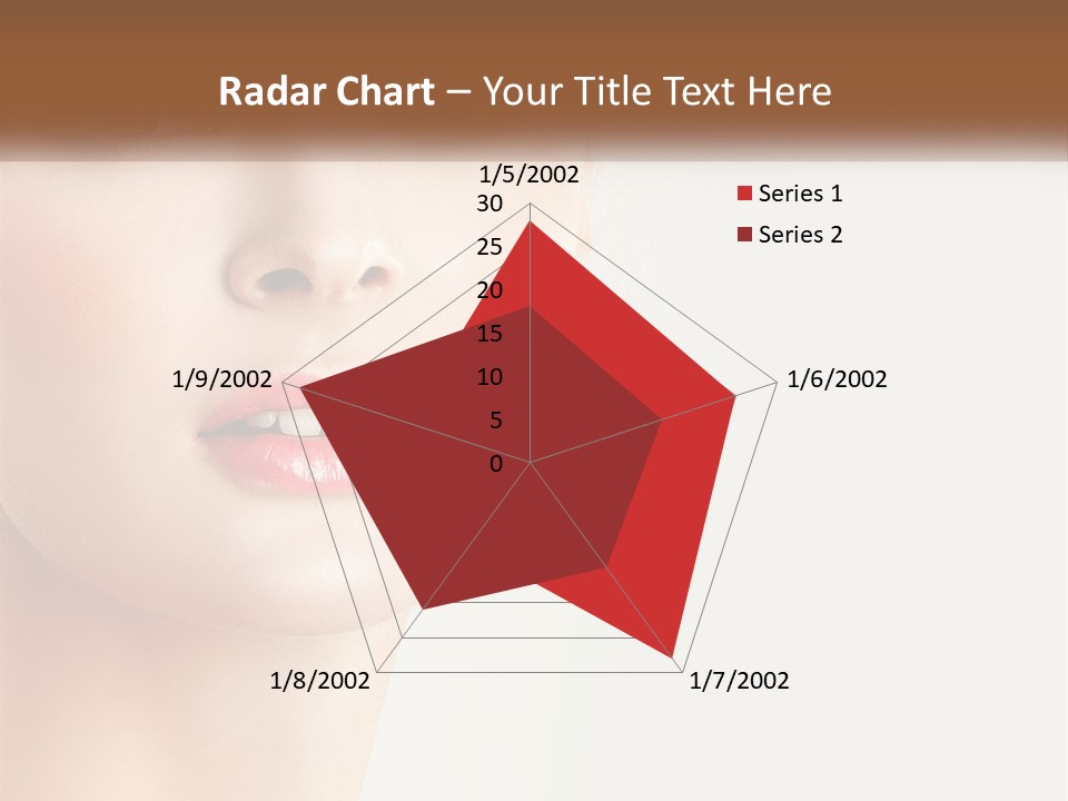 A Woman's Face Is Shown With A White Background PowerPoint Template