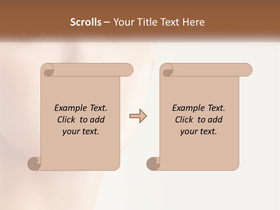 A Woman's Face Is Shown With A White Background PowerPoint Template