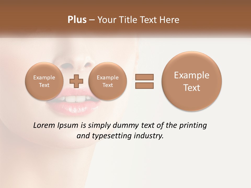 A Woman's Face Is Shown With A White Background PowerPoint Template