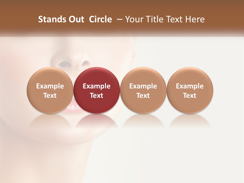 A Woman's Face Is Shown With A White Background PowerPoint Template