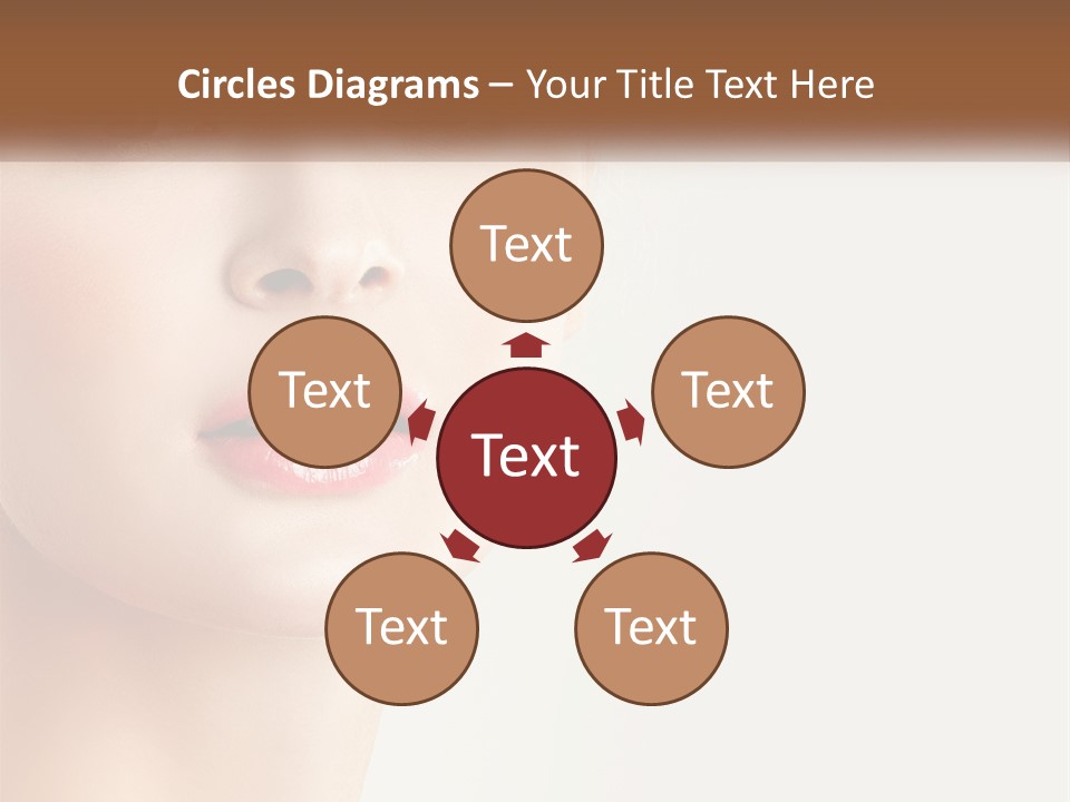 A Woman's Face Is Shown With A White Background PowerPoint Template