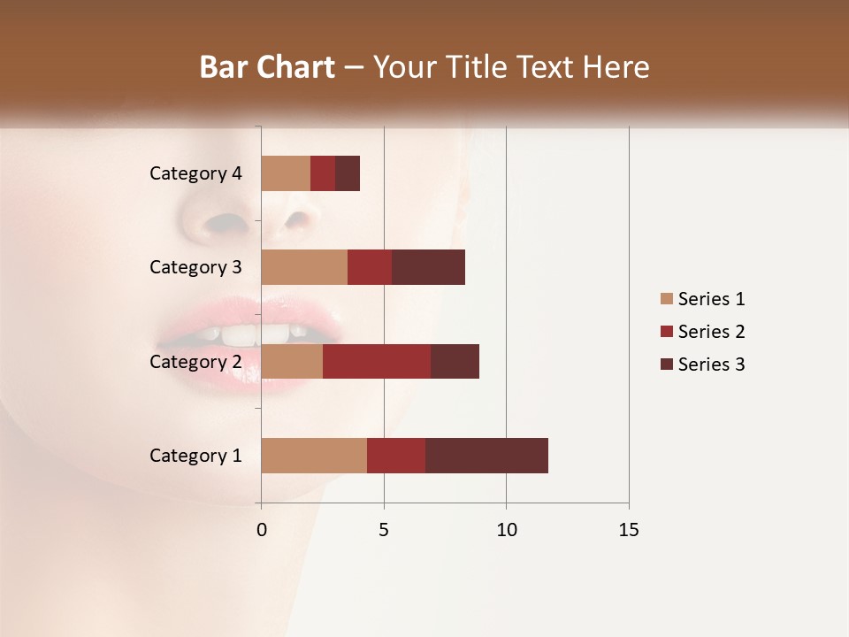 A Woman's Face Is Shown With A White Background PowerPoint Template