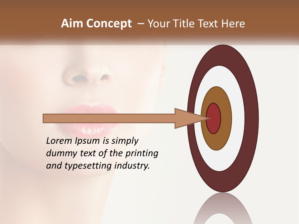 A Woman's Face Is Shown With A White Background PowerPoint Template