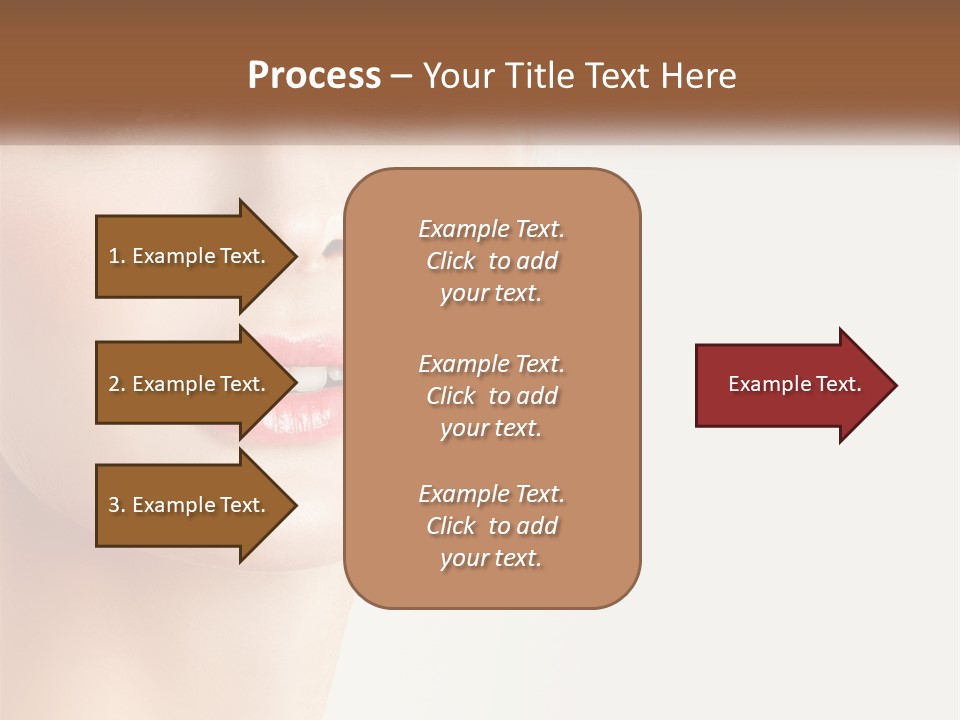 A Woman's Face Is Shown With A White Background PowerPoint Template