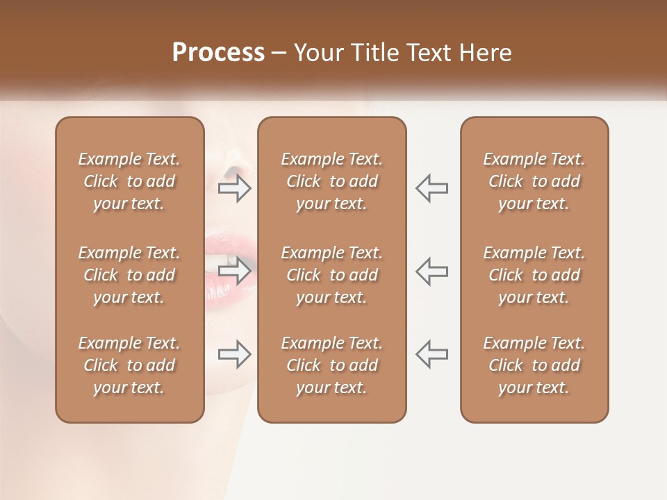 A Woman's Face Is Shown With A White Background PowerPoint Template