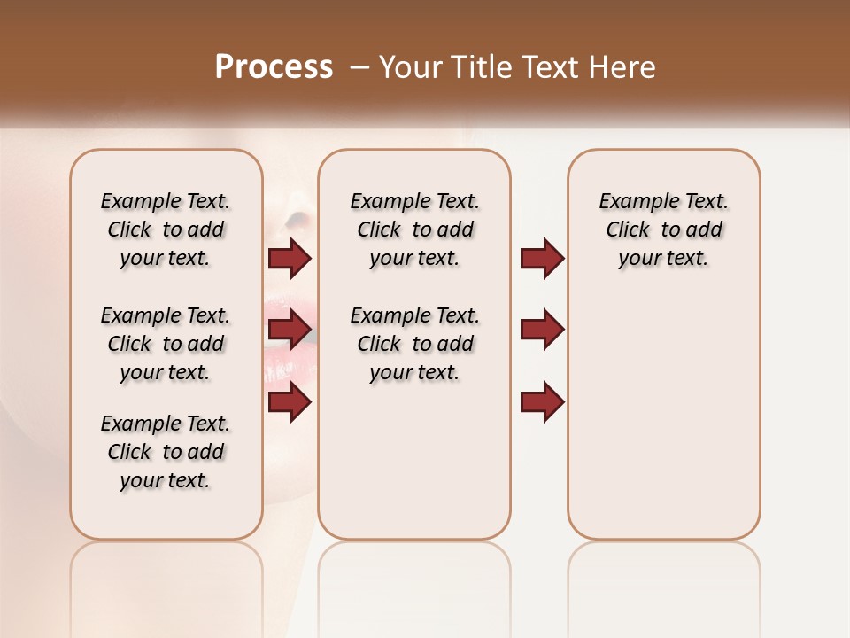 A Woman's Face Is Shown With A White Background PowerPoint Template