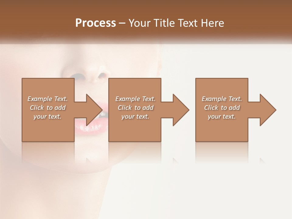 A Woman's Face Is Shown With A White Background PowerPoint Template