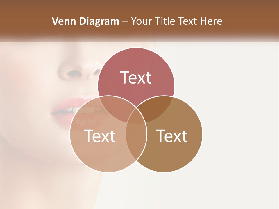 A Woman's Face Is Shown With A White Background PowerPoint Template