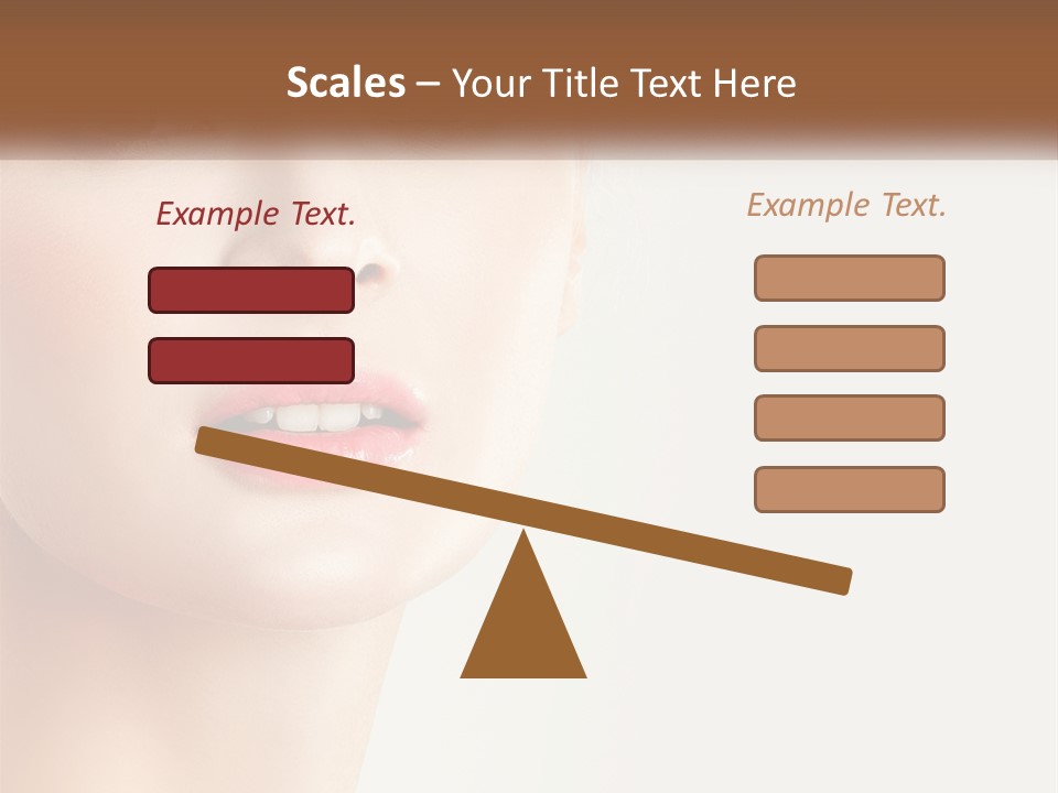 A Woman's Face Is Shown With A White Background PowerPoint Template