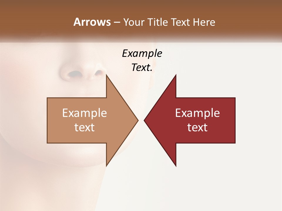 A Woman's Face Is Shown With A White Background PowerPoint Template