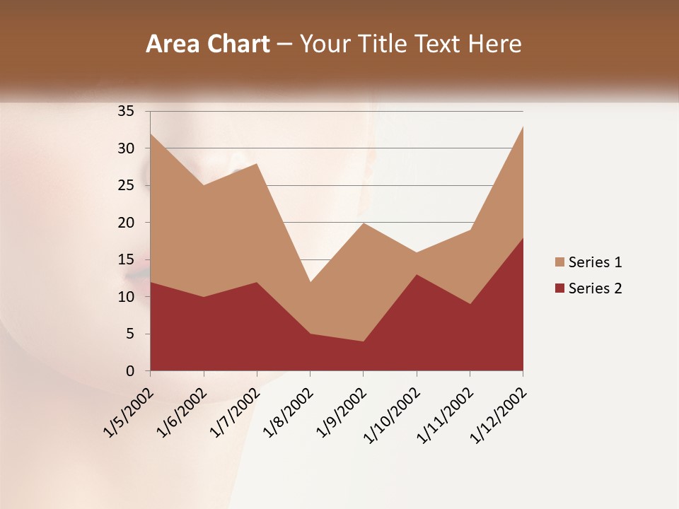 A Woman's Face Is Shown With A White Background PowerPoint Template