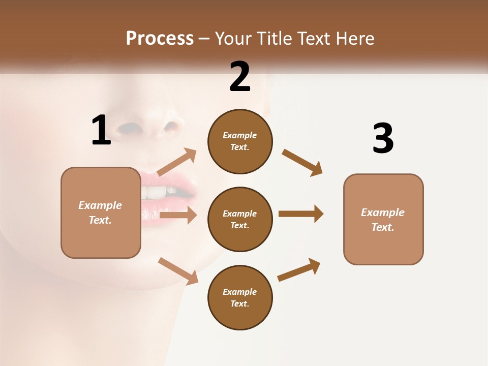 A Woman's Face Is Shown With A White Background PowerPoint Template