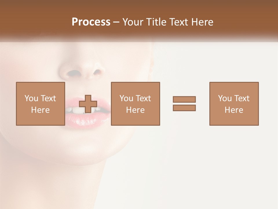 A Woman's Face Is Shown With A White Background PowerPoint Template