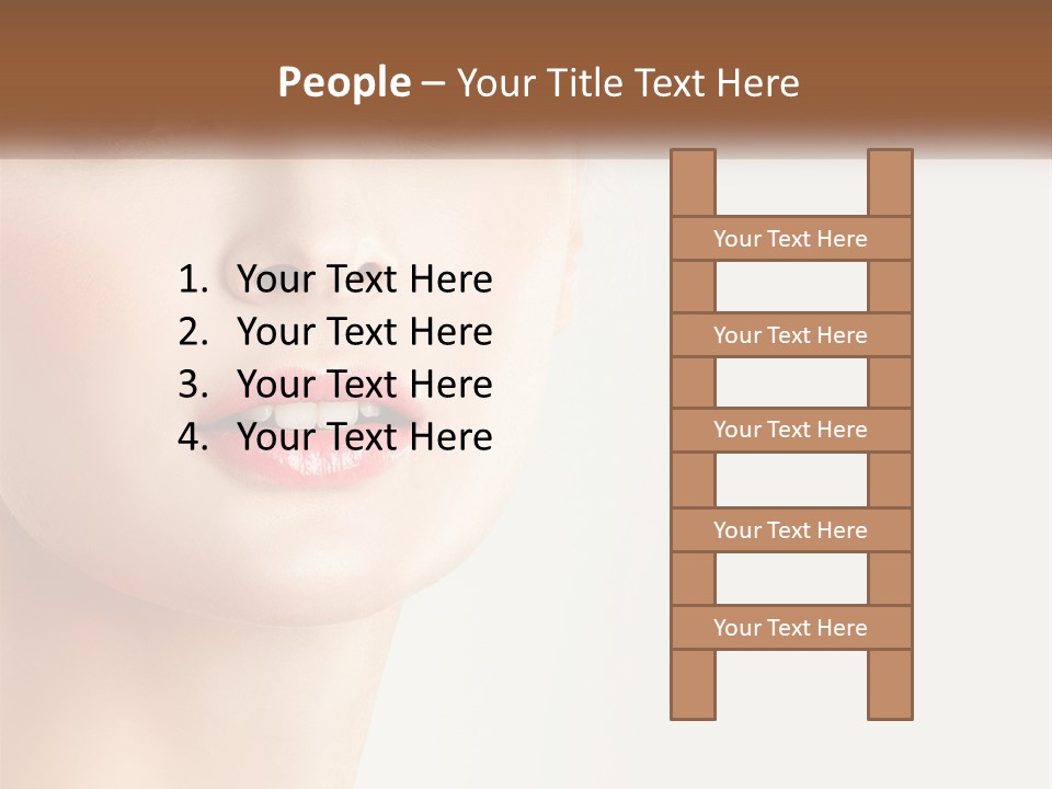 A Woman's Face Is Shown With A White Background PowerPoint Template