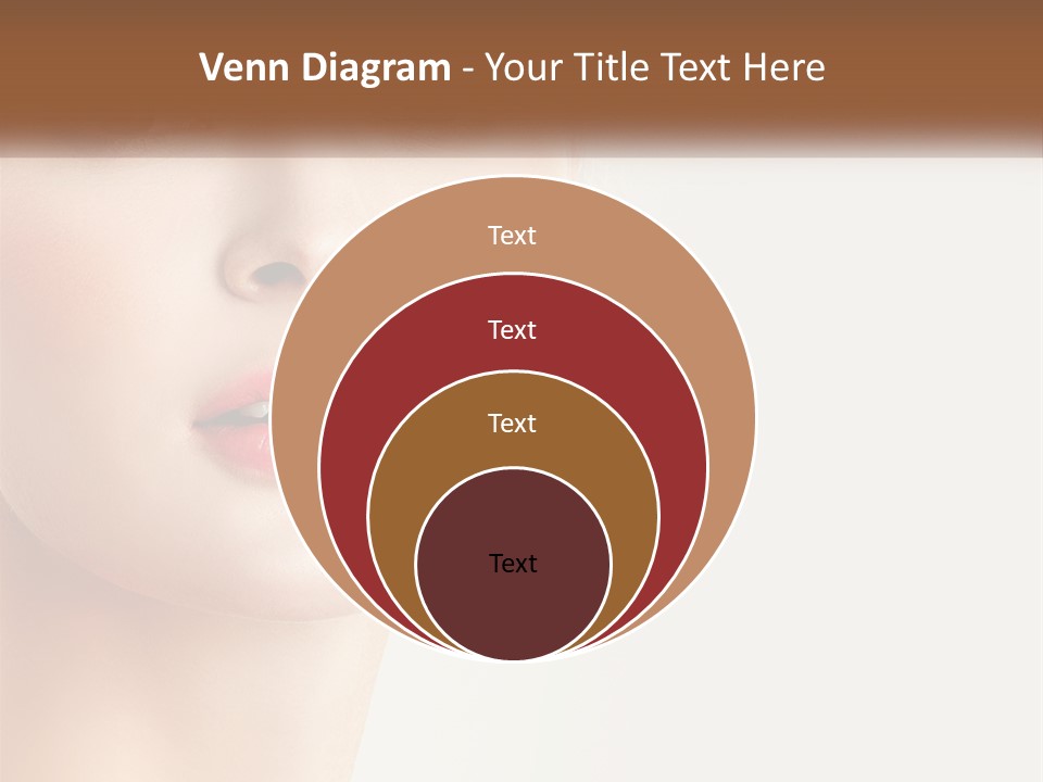 A Woman's Face Is Shown With A White Background PowerPoint Template