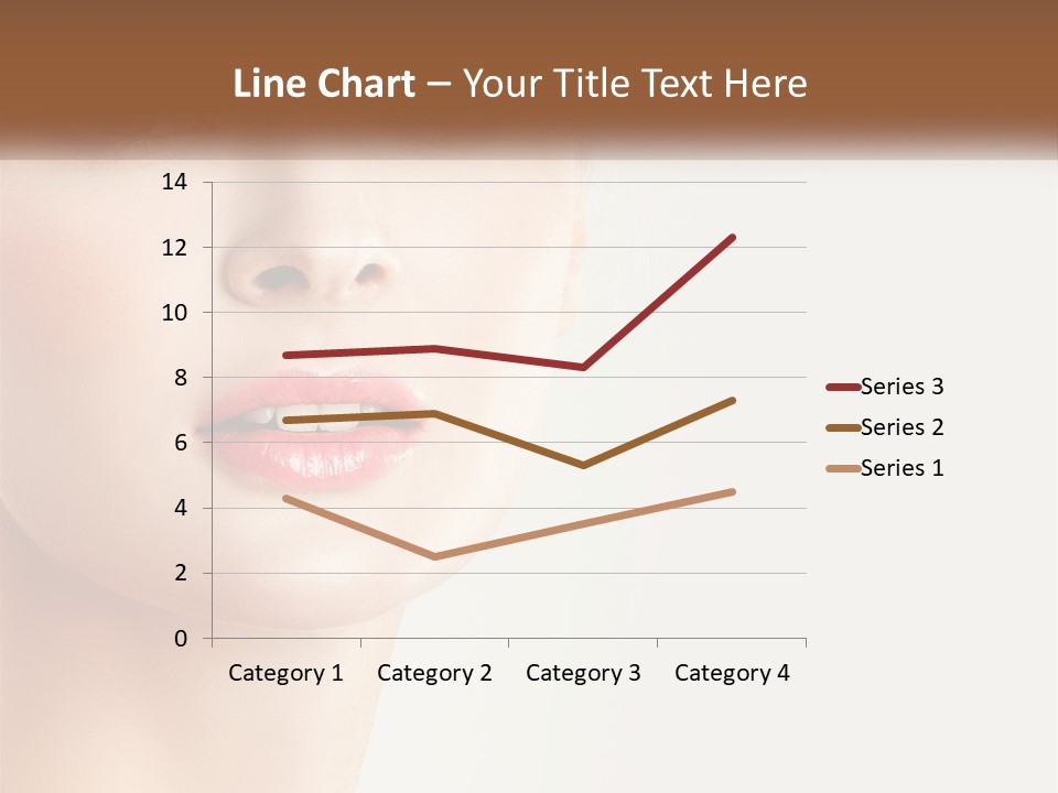 A Woman's Face Is Shown With A White Background PowerPoint Template