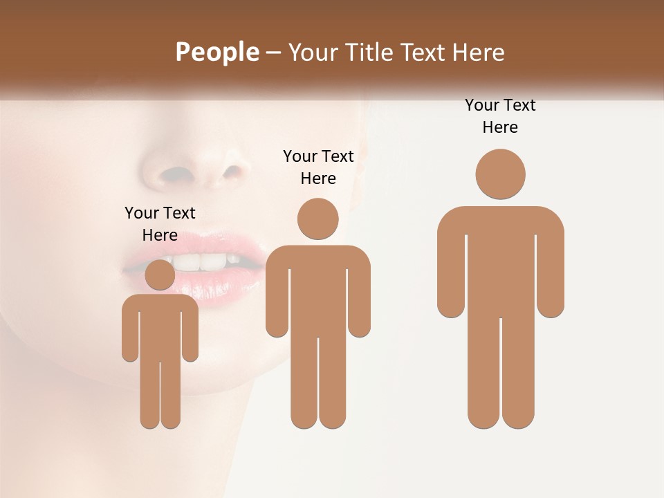 A Woman's Face Is Shown With A White Background PowerPoint Template