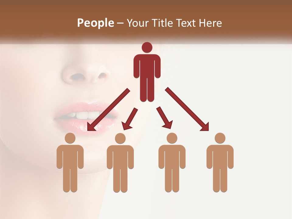 A Woman's Face Is Shown With A White Background PowerPoint Template