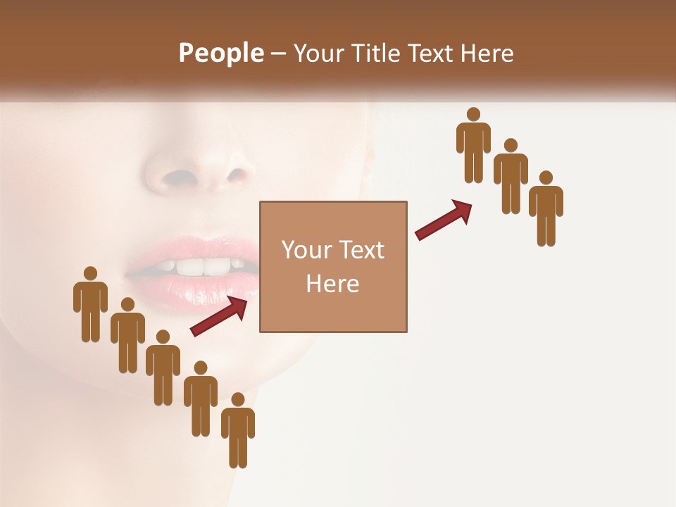 A Woman's Face Is Shown With A White Background PowerPoint Template