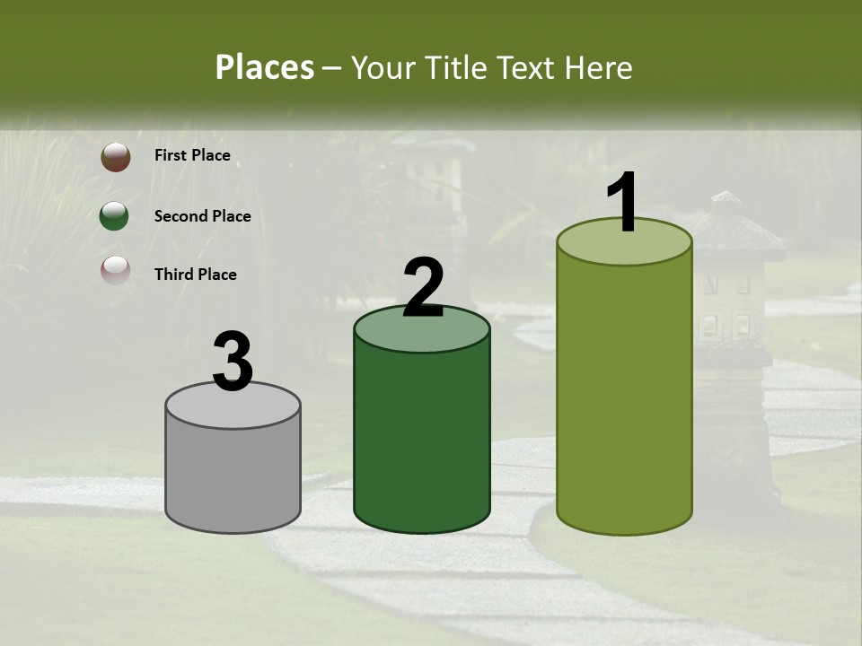 A Stone Path With A Lantern In The Middle Of It PowerPoint Template