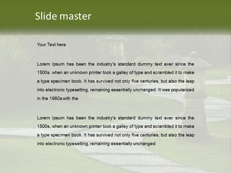 A Stone Path With A Lantern In The Middle Of It PowerPoint Template