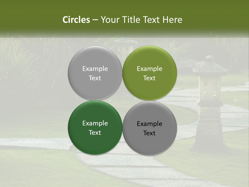 A Stone Path With A Lantern In The Middle Of It PowerPoint Template