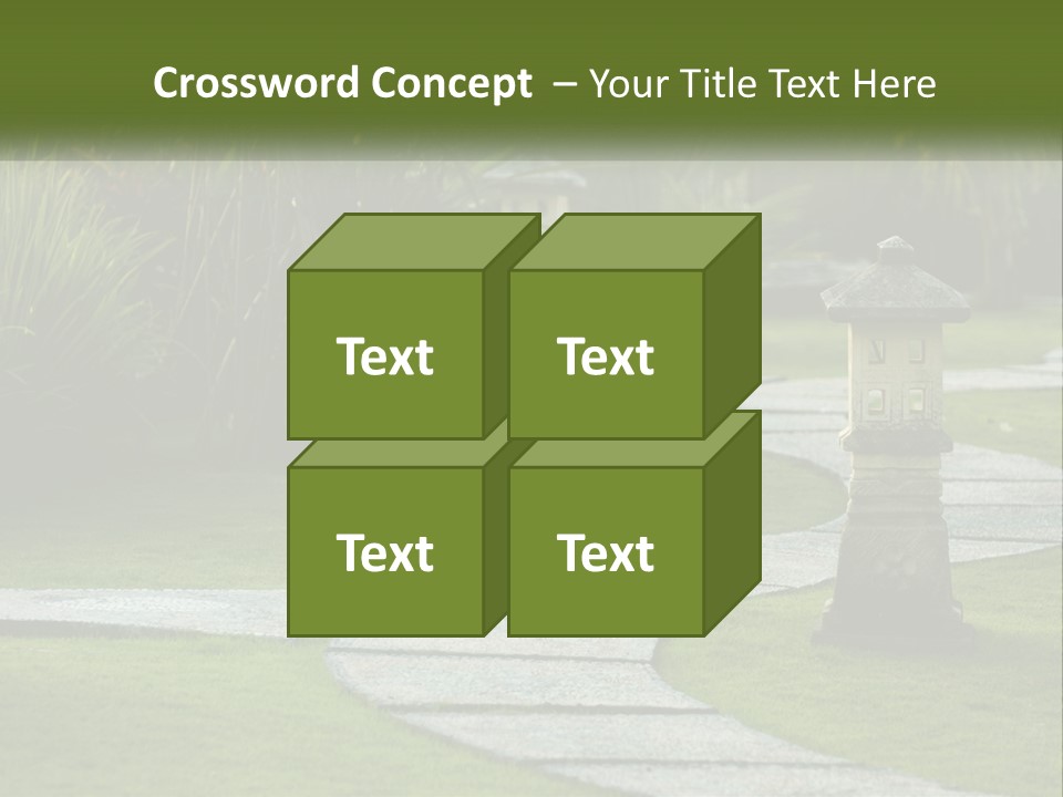 A Stone Path With A Lantern In The Middle Of It PowerPoint Template