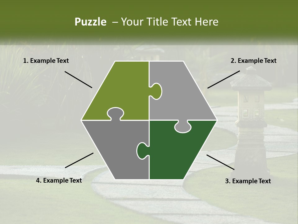 A Stone Path With A Lantern In The Middle Of It PowerPoint Template