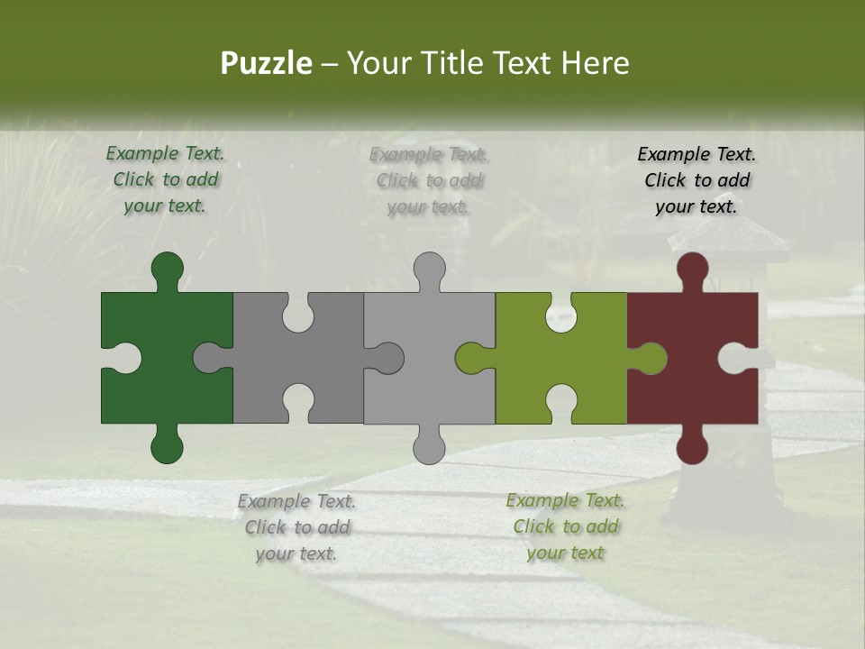 A Stone Path With A Lantern In The Middle Of It PowerPoint Template