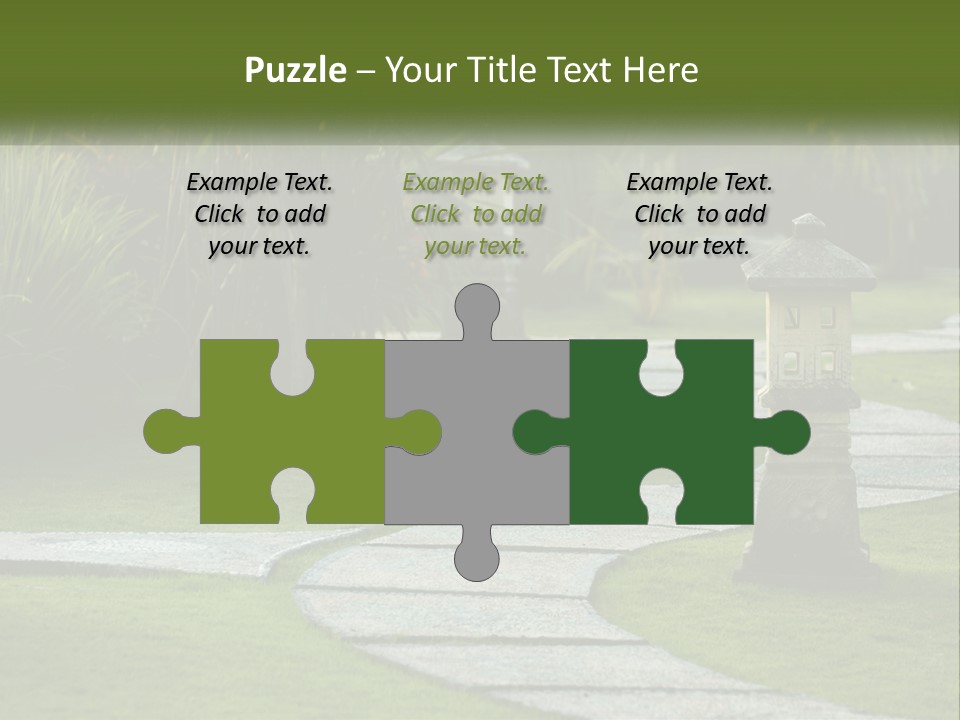 A Stone Path With A Lantern In The Middle Of It PowerPoint Template