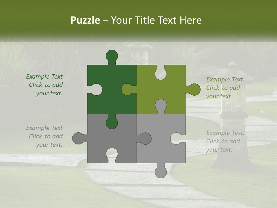 A Stone Path With A Lantern In The Middle Of It PowerPoint Template