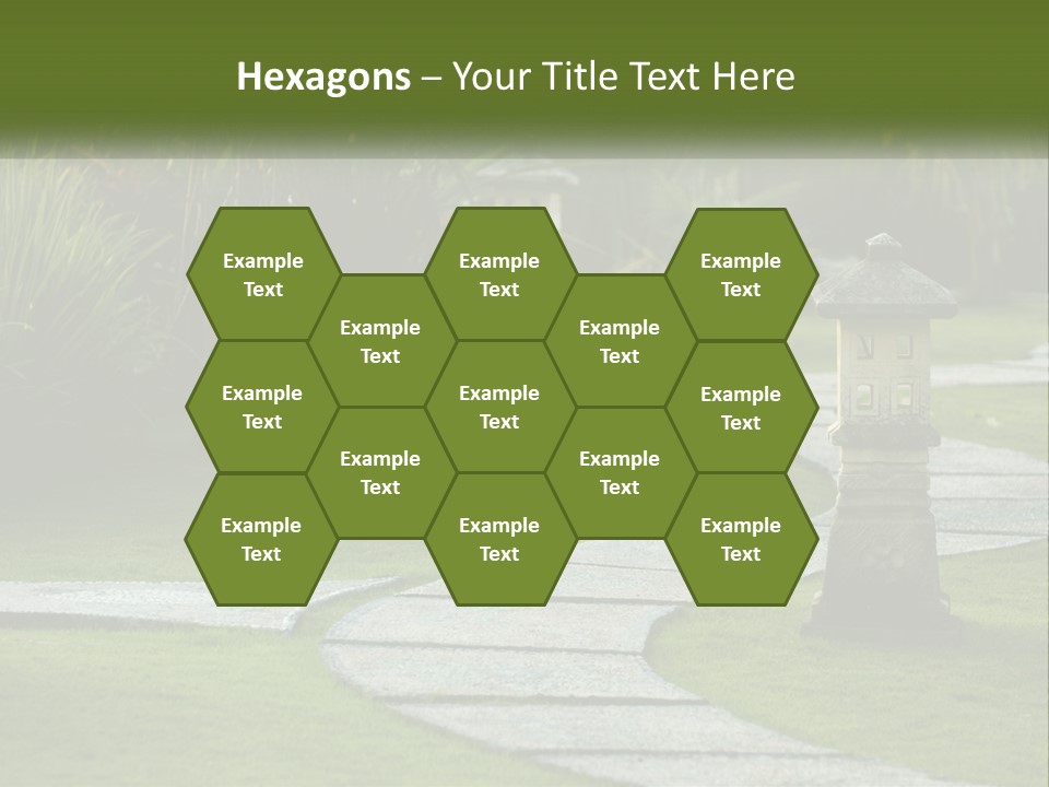 A Stone Path With A Lantern In The Middle Of It PowerPoint Template