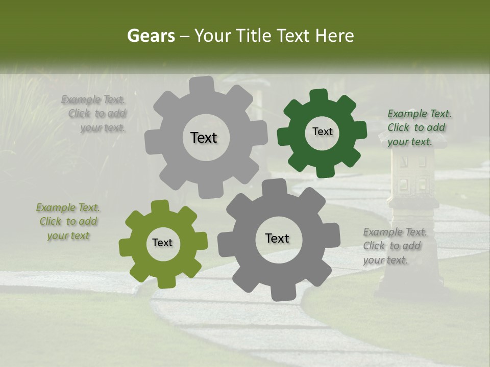 A Stone Path With A Lantern In The Middle Of It PowerPoint Template