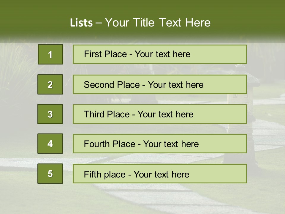 A Stone Path With A Lantern In The Middle Of It PowerPoint Template