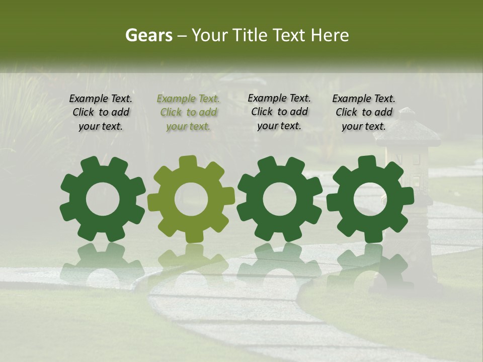 A Stone Path With A Lantern In The Middle Of It PowerPoint Template